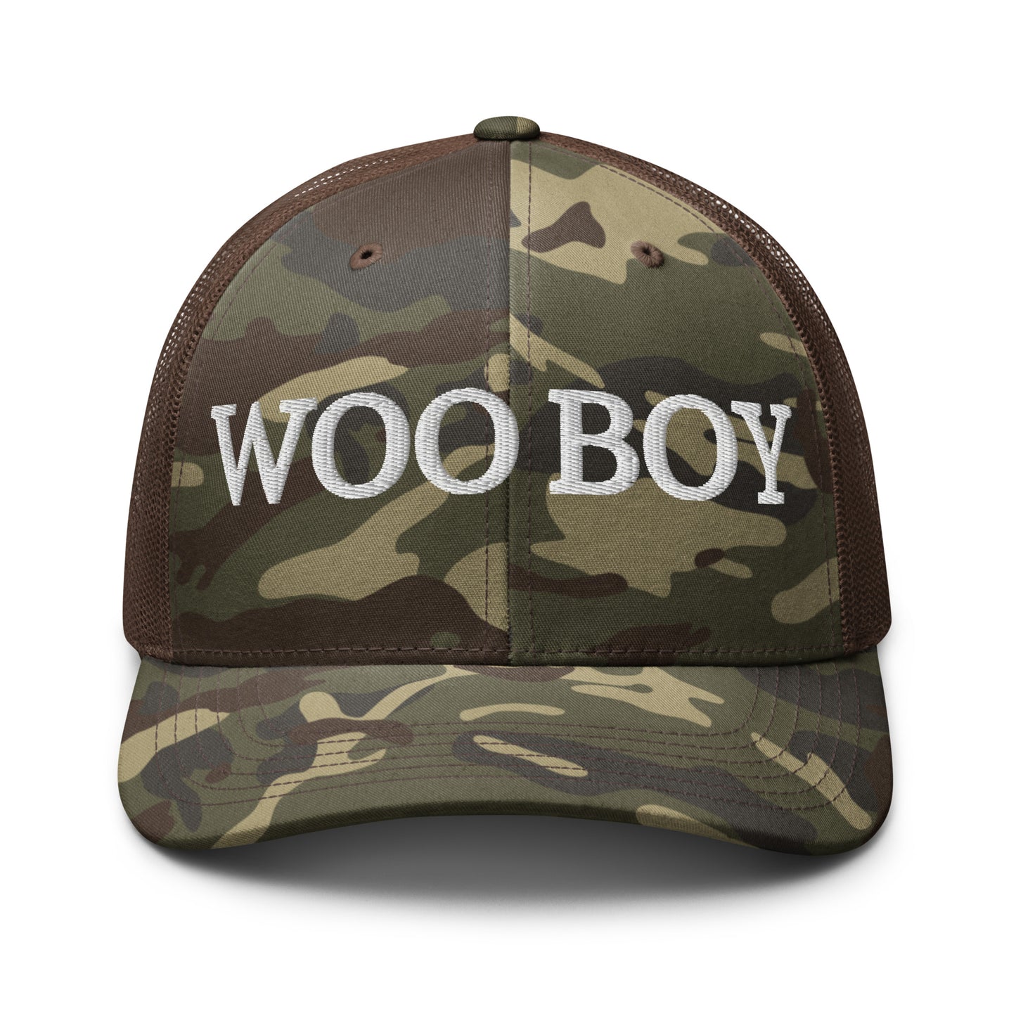 Woo Boy Camouflage trucker hat